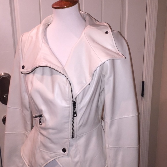 G.I.L.T leather jacket size 6 in cream final price - Picture 2 of 8